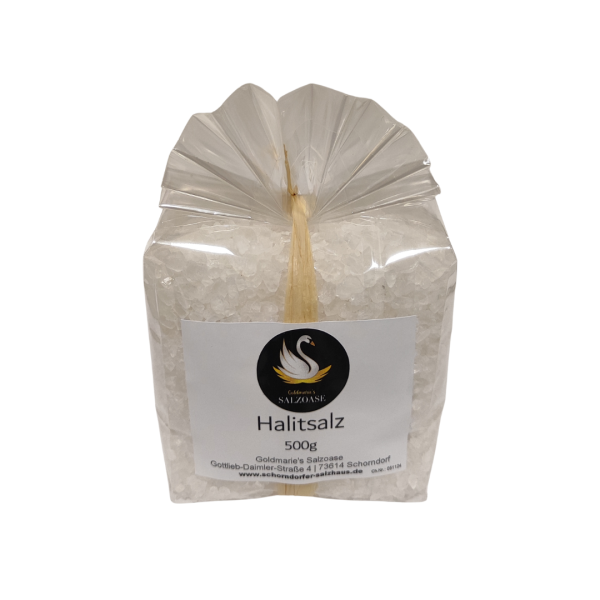 Halitsalz Grob 500g – Naturbelassenes Steinsalz für die Mühle | Goldmarie’s Salzoase