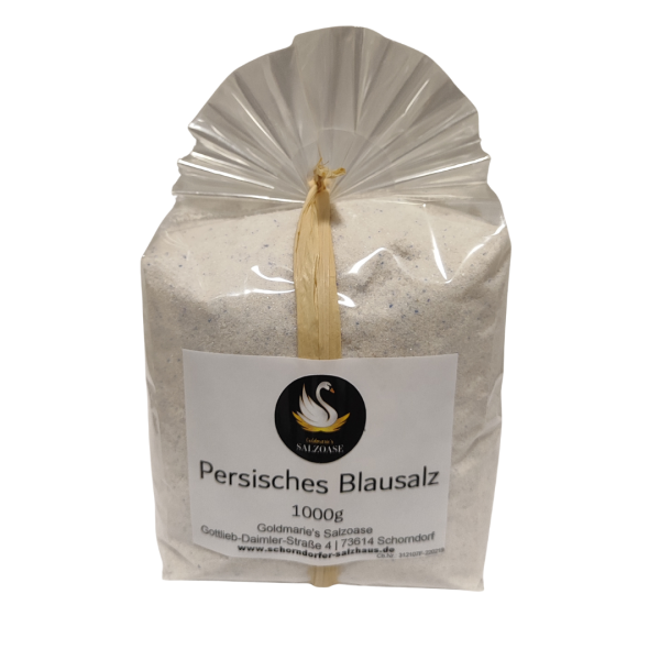 Persisches Blausalz Fein 1000g – Edles Steinsalz aus Persien | Goldmarie’s Salzoase