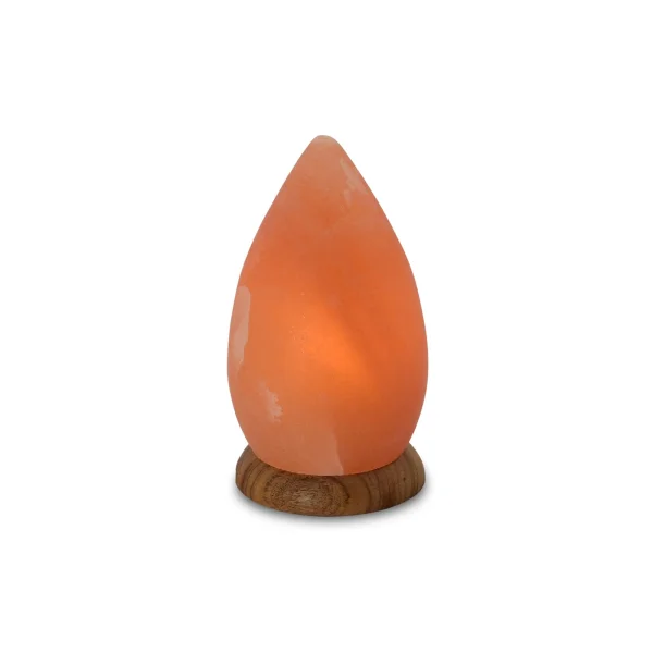 Salzkristalllampe in Tropfenform