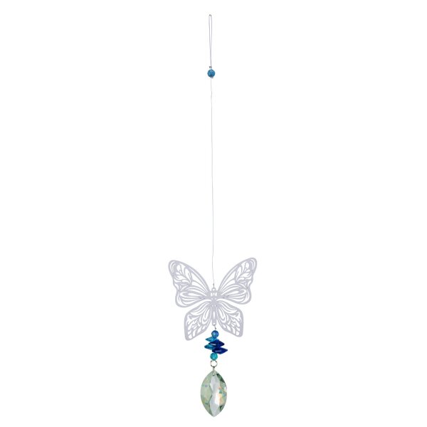 Kristall Windspiel Schmetterling 40 cm – Magic Windspiel mit Farbglas | Nature’s Melody
