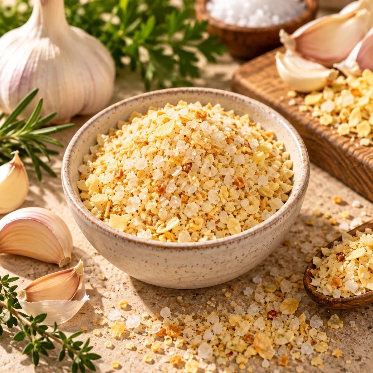 Sonnenknoblauch Fleur de Sel mit Knoblauch von Kornkristall