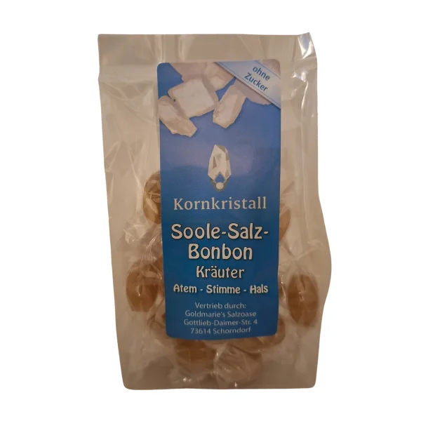 Kornkristall Sole-Salz-Bonbons Kräuter – zuckerfrei mit GRANDER-Sole, 90 g