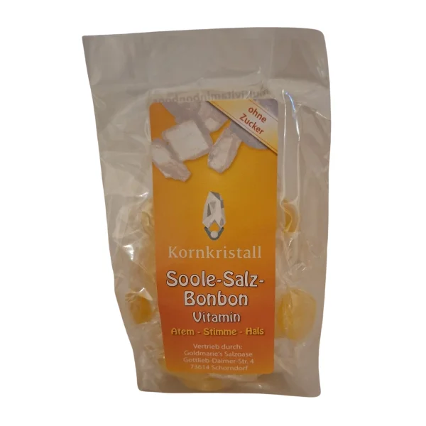 Kornkristall Sole-Salz-Bonbons Vitamin – zuckerfrei mit GRANDER-Sole, 90 g