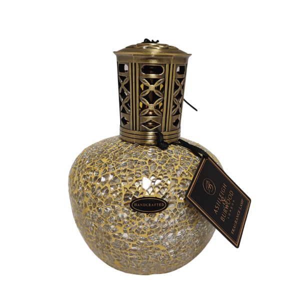 Ashleigh & Burwood Duftlampe Gold Mosaik – „Golden Crystal Glow“ Funkelnde Aroma Lampe