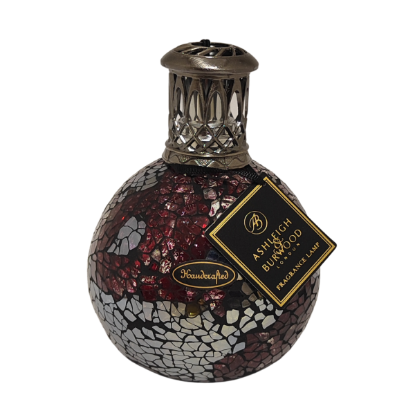 Ashleigh & Burwood Duftlampe Rot Silber Mosaik – „Ruby Silver Glow“ Aroma Lampe