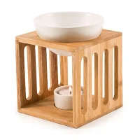 JOILS Duftlampe Bambus – Puristische Aroma Lampe...