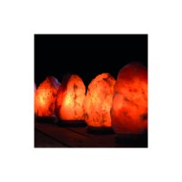 Salzkristalllampe 1,5–2 kg – „Natural Rock Glow“ Kristall Salzlampe mit Holzsockel