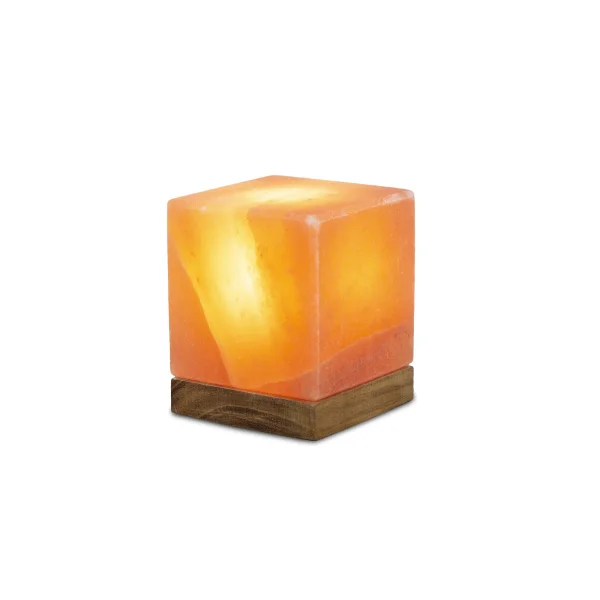 Salzkristalllampe als Kubus – Crystal Cube Glow