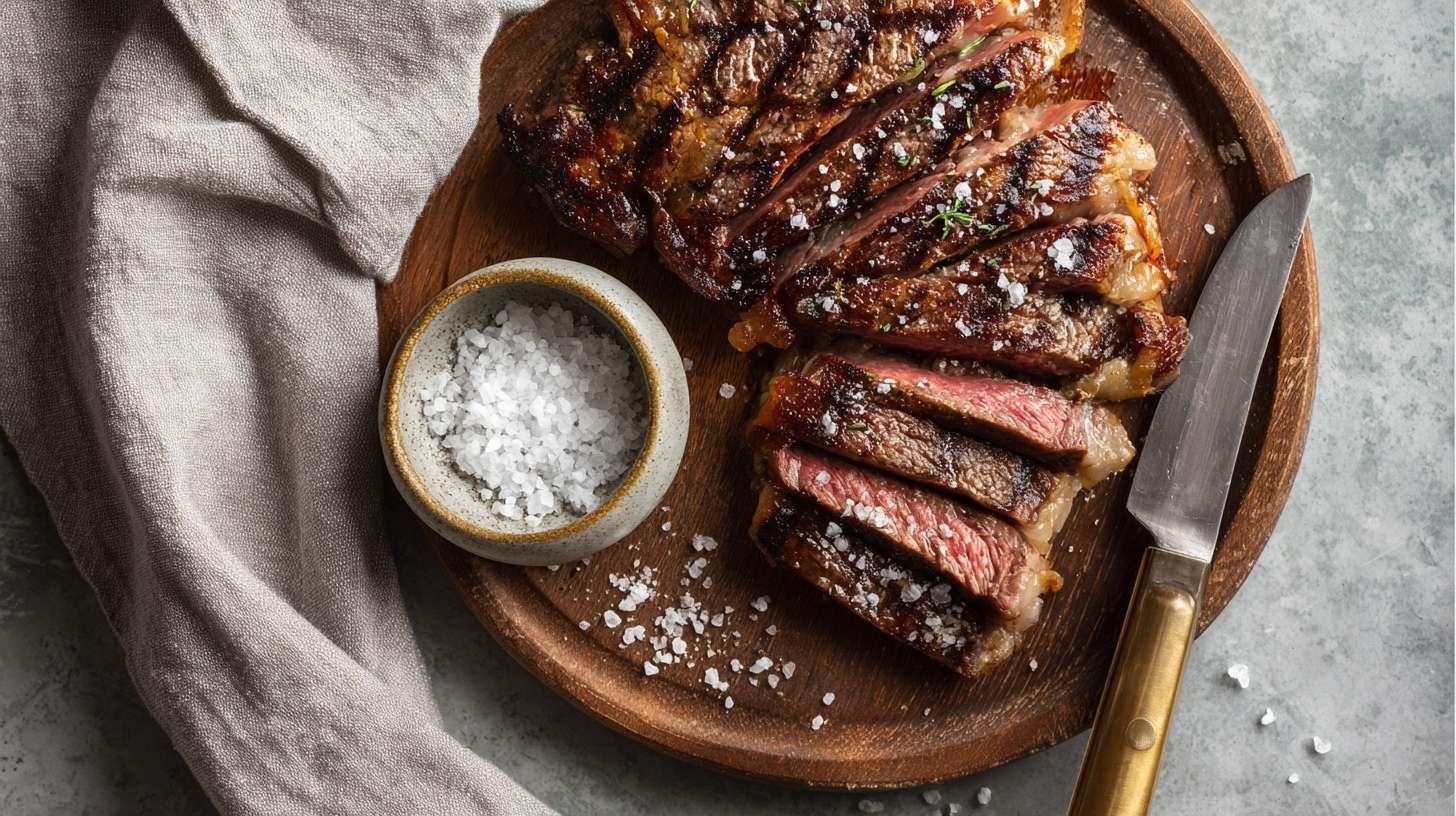 Steak mit Fleur de Sel als Finish-Salz